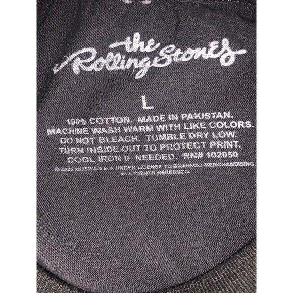 The Rolling Stone T-Shirt North American Tour 1975 black short sleeve - Picture 3 of 3